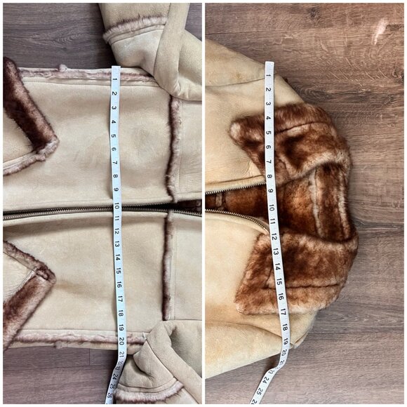 Pristine Vintage Stratojac Sheepskin Shearling Leather Jacket Sz 40 - Picture 16 of 16